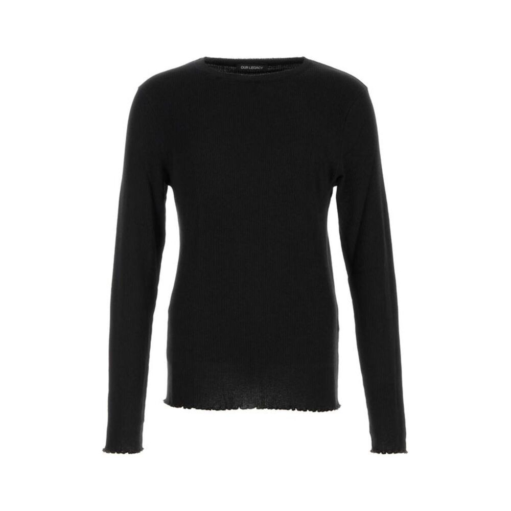 Our Legacy Men Black Cotton Blend T-Shirt